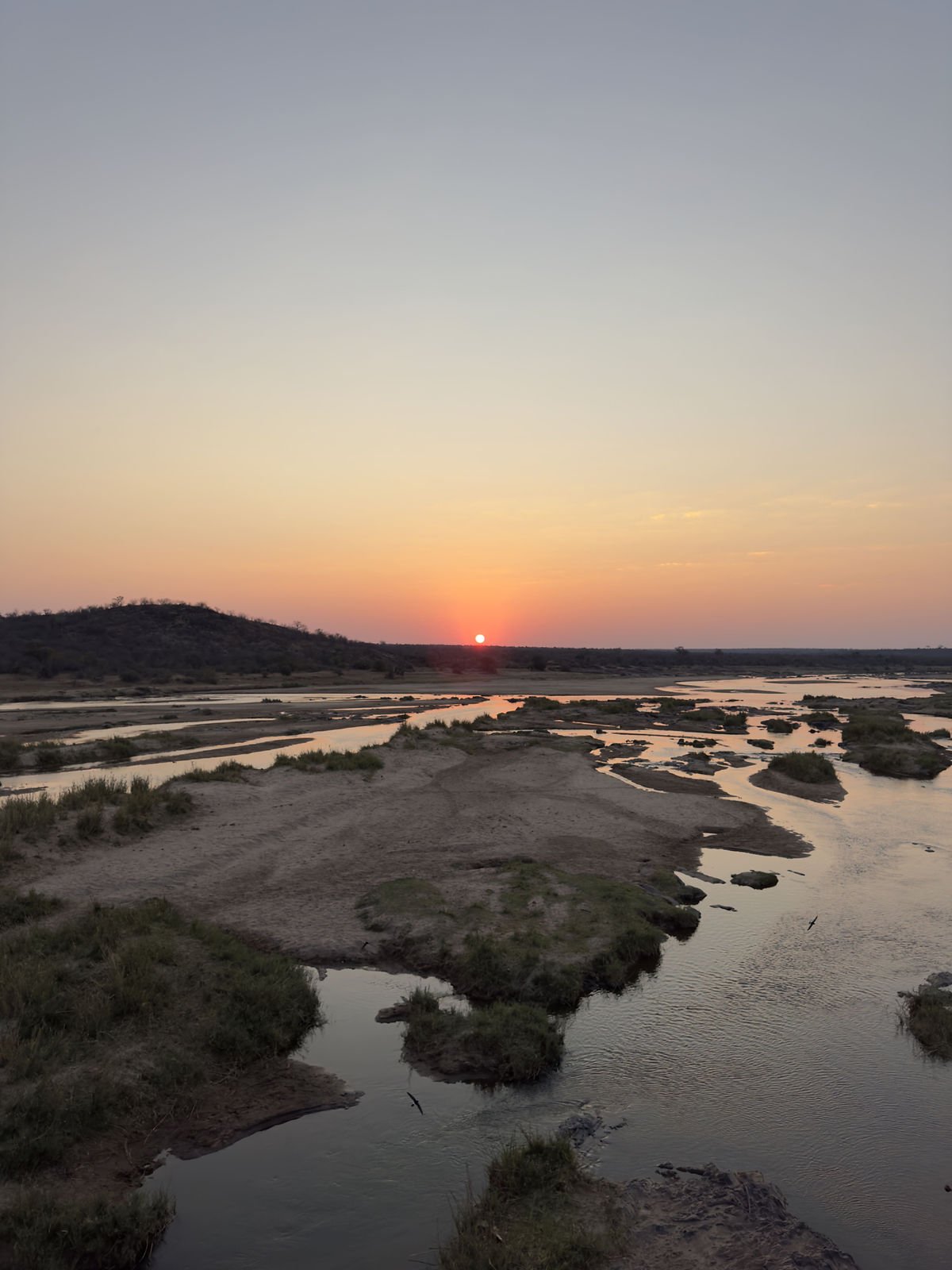 Coucher de soleil Kruger Afrique du Sud