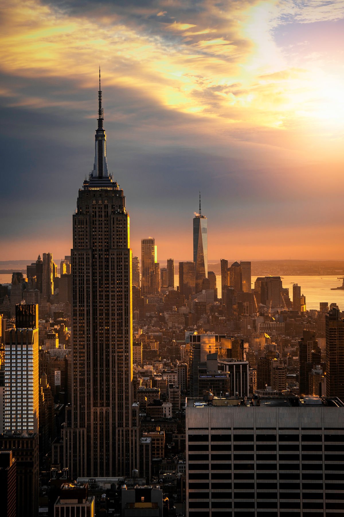 Coucher de soleil depuis Top of the Rock