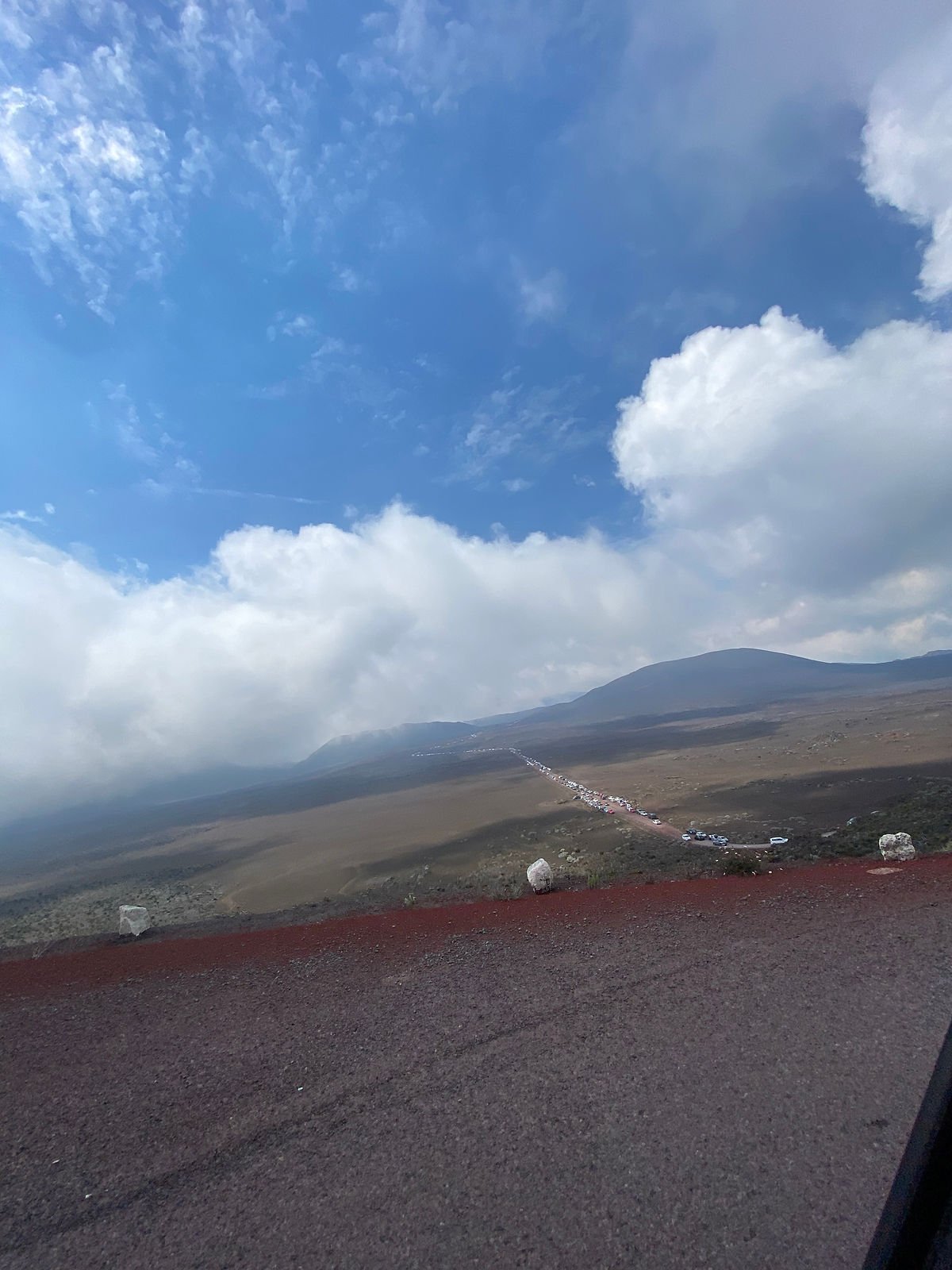 Vue sur la route du Piton de la Fournaise