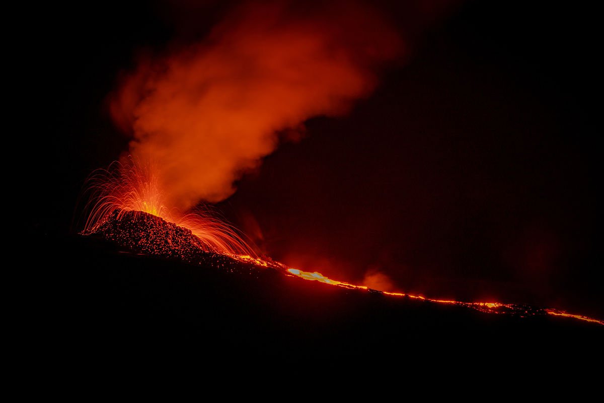 Piton de la Fournaise en éruption