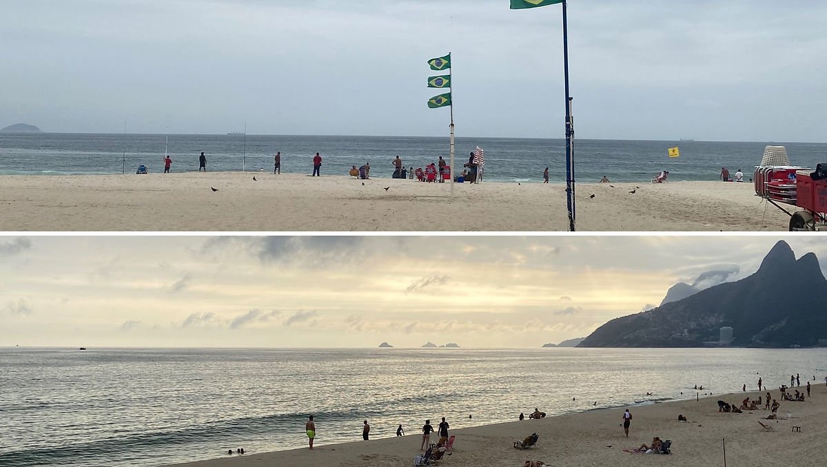 Plages de Copacabana (haut) et Ipanema (bas)