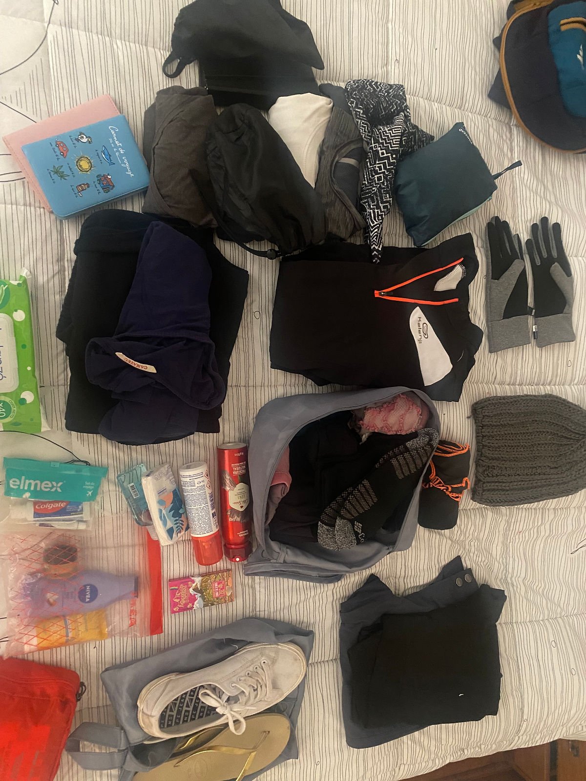 Préparation des sacs pour le chemin des incas